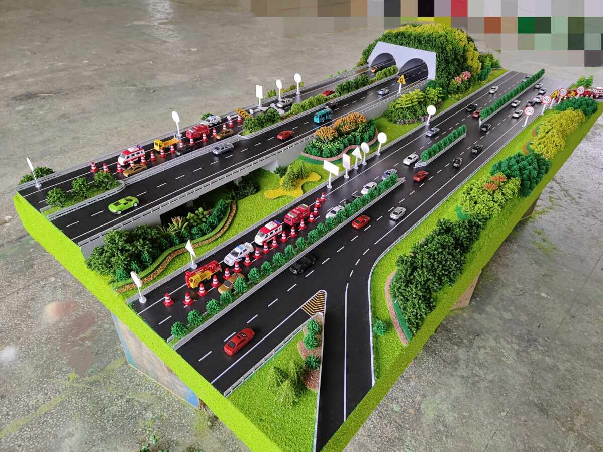 高速路场景模拟沙盘