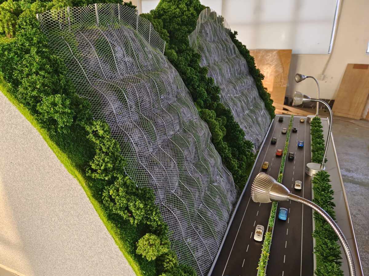 高速路山体护网沙盘