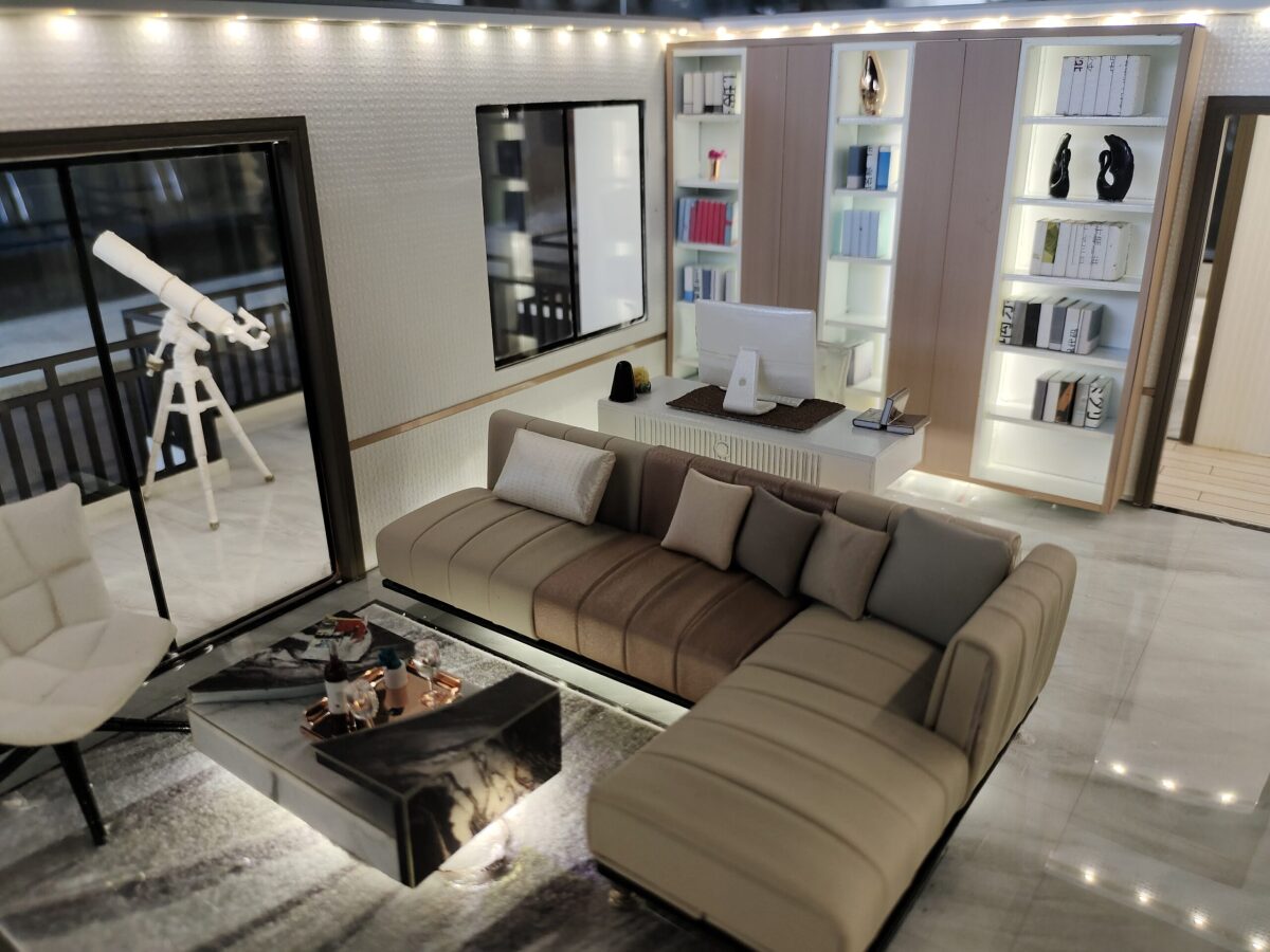 升降标准层户型模型